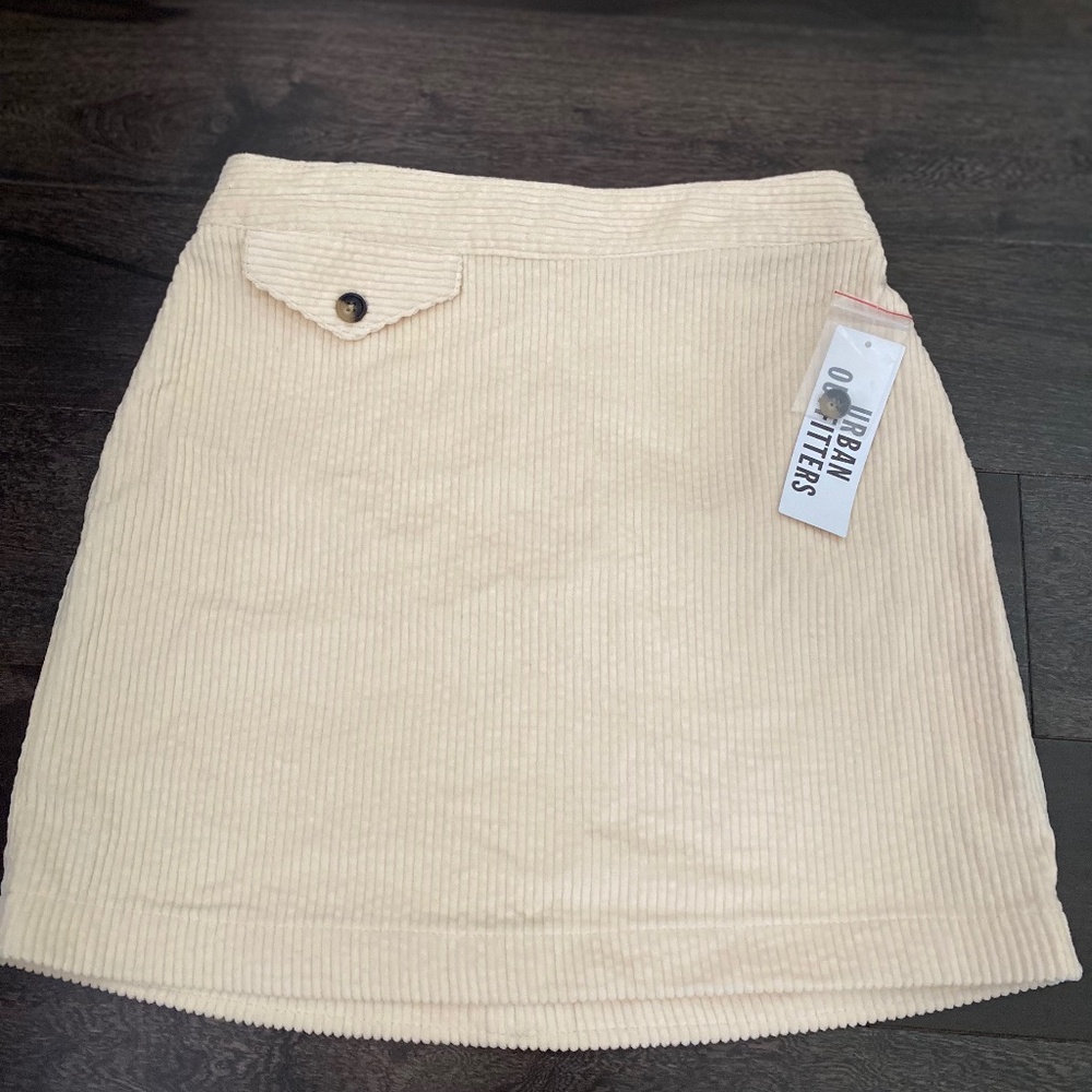 Corduroy cream skirt
